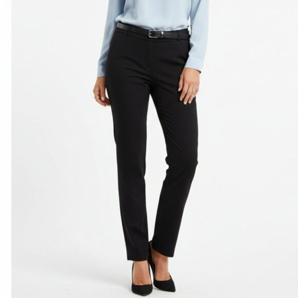 Eileen Fisher Black Elastic Waistband Basic Pants S